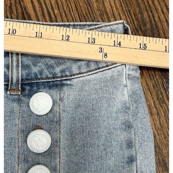 Generation Love Justine Jeans Button Fray Hem Ankle Denim Blue Size 28 NEW - Picture 6 of 11